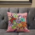 thumbnail image 5 of Amrita Sen Friendship Bouquet Throw Pillow with Removable Cover in Pink Mint Orange Red 16x16, 5 of 5