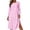 Pink, variant on Omexry Cute Summer Dresses Women's Fashion And Leisure Splicing Long Sleeve Round Neck Loose And Comfortable Dress