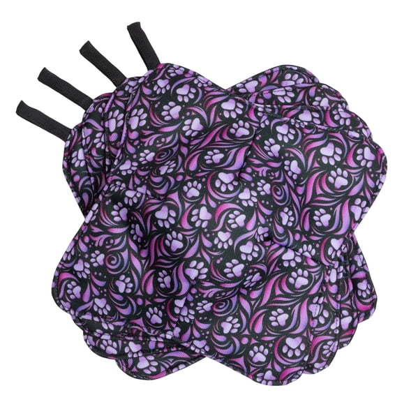 GreaterGood Paw Lover Bowl Cozy Set of 4 Microwave Safe Cozies for Hot Food, Reversible Paw Print Bowl Holders for Soup, Ice Cream & Microwave Use, Machine Washable