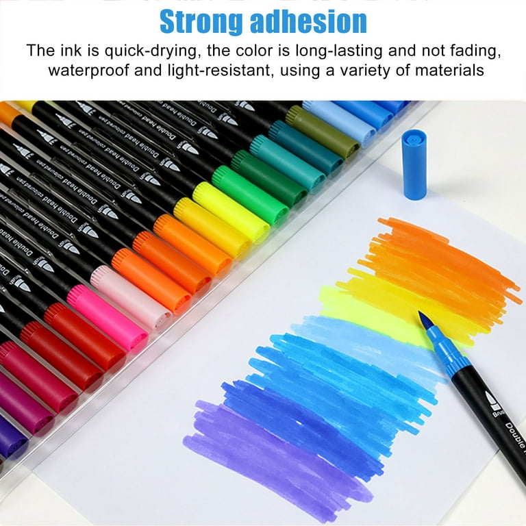 Ciieeo 8pcs Double Curved Pen Kids Markers Kids Paint Brush Markers for  Kids Metallic Markers Professional Marker Pen Flair Pens Scrapbook Painting
