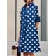 thumbnail image 4 of Vestido Zhyaj para mujer, bohemio, maxi, azul oscuro, casual, playa, 4 of 6