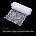 thumbnail image 4 of Uxcell Lace Ribbon Floral Pattern Embroidered Lace Ribbon for Sewing Making, and DIY Crafts, Gift Wrapping Wedding Decor White, 4 of 7