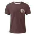 thumbnail image 3 of Hvot&aat Men's Indian Eagle Chief Vintage T-Shirt Summer Crew Neck Short Sleeve Tops Loose Fit Blouses, 3 of 4