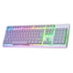 thumbnail image 2 of para Juegos con Cable, Ergonómico Silencioso con Retroiluminación LED, para Juegos Retroiluminado, para Escritorio, Computador Luz de mezcla blanca CUTICAT teclado para juegos, 2 of 8
