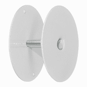 Vault Locks Door Hole Cover Filler Plate 3-inch Diameter - White