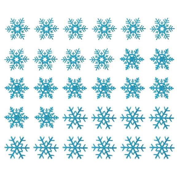Stri 30Pcs Ironing On Snowflake Patches DIY Clothing Appliques Sewing Accessories
