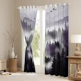 thumbnail image 3 of jejeloiu Rustic Plant Pine Curtains Pack of 2 (42x84 Each),Nature Scenery Curtains Blackout,Purple Gray Black Bedroom Curtains For Men Women,Super Cozy Room Decor, 3 of 6