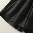 thumbnail image 6 of Women's Linen Cotton Pants Elastic Waist Shorts with Pockets, Lightweight Casual Summer Shorts, Lounge Beach | VerBelle,Black 2XL, 6 of 9