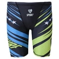 thumbnail image 1 of COMVALUE Boys Sports Square Leg Swim Trunks, Durable Compression Swim Trunks, Training Swimsuits, Shorts (Black, 13-14 Years), 1 of 6