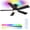 RGB-black, variant on Ceiling Fans with Light and Remote,40" White Flush Mount Ceiling Fan with Dimmable LED,6 Speeds DC Reversible,Timer, Noiseless, Indoor Low Profile Ceiling Fans for Bedroom,Kitchen