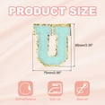 thumbnail image 2 of Uxcell Chenille Sew on Letter Patches Self Adhesive Chenille on Patches Golden Edge Embroidered Stickers Blue Letter-U, 2 of 6