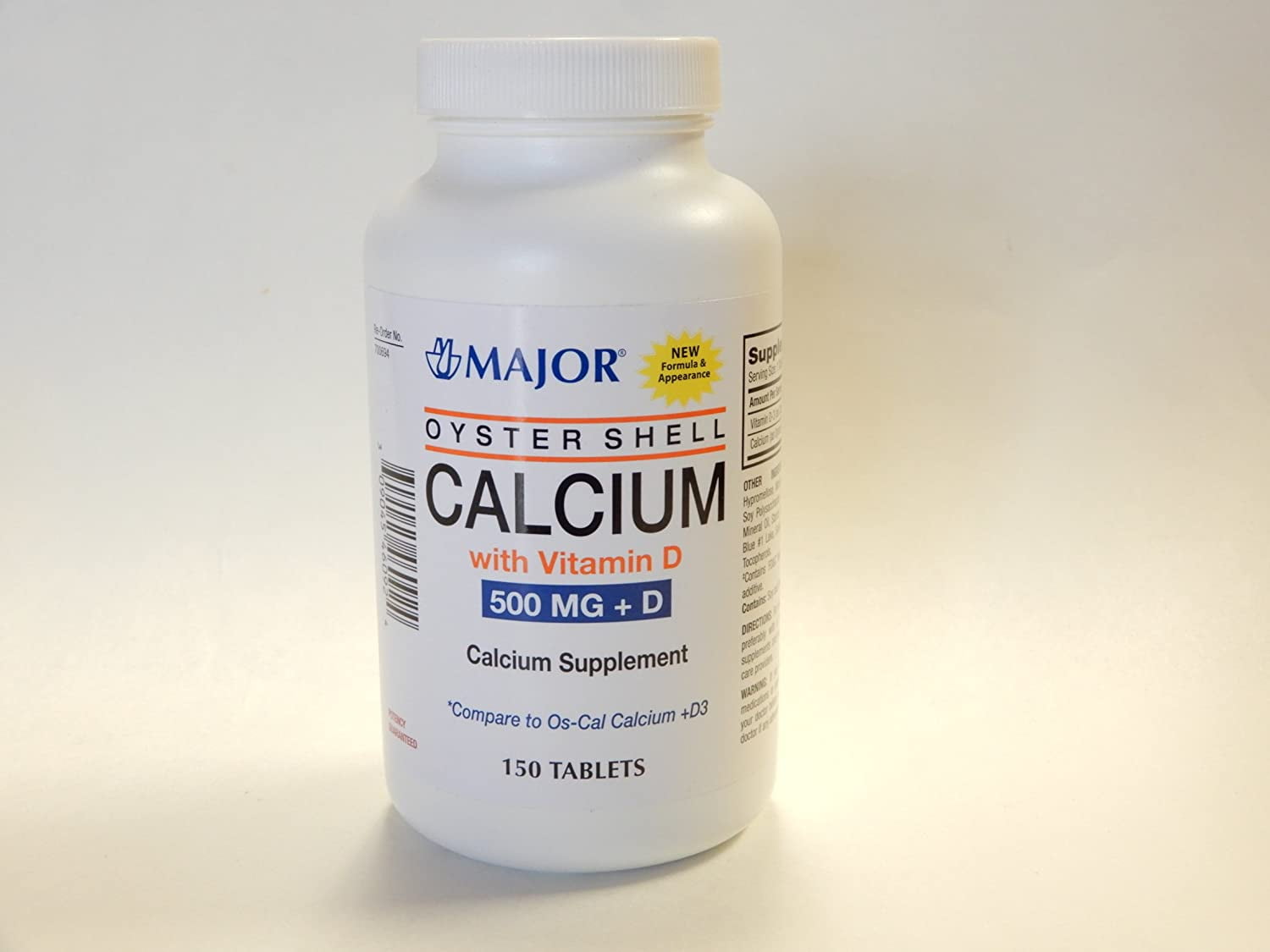 Oyster Shell Calcium 500 mg With Vitamin D 200 IU (Pack of 3)