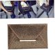 thumbnail image 3 of HOOWIFFY 1Ud Cartera Sobre Para Mujer Café Con Estilo Para Fiesta Cóctel Y Eventos, 3 of 8