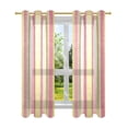 thumbnail image 7 of Yayeee Window Curtains Set of 2 for Living Room Light Filtering 63"x42", Pink and Yellow Striped Pattern, 7 of 7