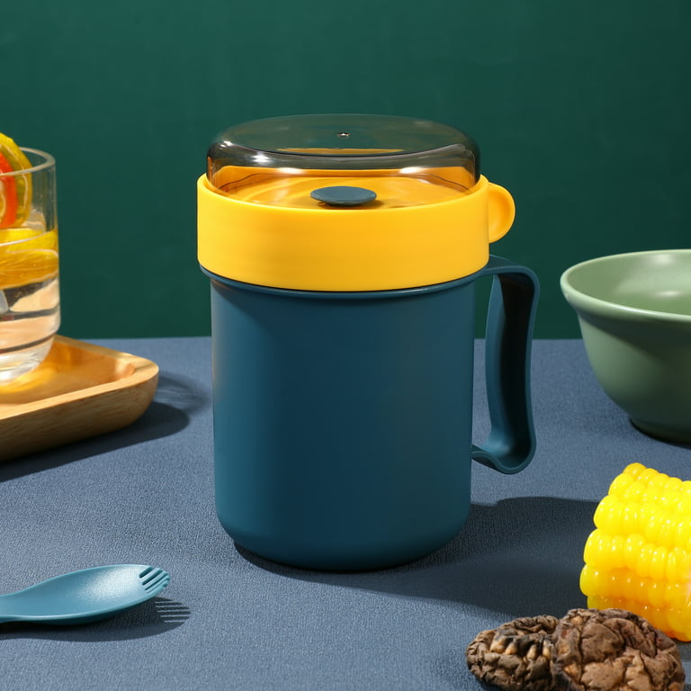 Microwave Soup Mug 650ml Plastic Cup Container Hot Drink Food Pasta  Porridge