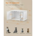 thumbnail image 5 of Litter Box Enclosure, Modern Cat Litter Box Furniture Hidden, with Front Entry, Double Doors, Handles, Cat House, Side End Table, 33.5 x 19 x 19.5 Inches, Cloud White, 5 of 6