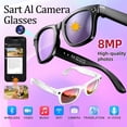 thumbnail image 2 of Angle Tree Smart AI Camera Glasses 8MP HD Video Recorder with Photo Translation Voice Control WiFi Transfer Anti-Shake Music Sunglasses, 2 of 6