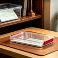 thumbnail image 6 of BIZHua Stackable Plastic Storage Tub, Latching Secure Lid, Clear Visible Body, Linens Craft Organizing, 6 of 9