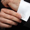 thumbnail image 3 of BodyJ4You 2PC Cufflinks Engraved Personalized Initials Letter X Formal Button Shirt Gift Box Set, 3 of 6