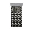 thumbnail image 2 of Flower Bedding Set with Sheet & Covers, Vintage Style Blossoming Flowers on Dark Toned Background Flourishing Nature, Printed Bedroom Decor 2 Shams, 4 Sizes, Black and Ivory, by Ambesonne, 2 of 3