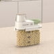 thumbnail image 4 of Grain Storage Container | Airtight Double-Sealed Food Grade PET | Wide Mouth Dispenser with Funnel Spout & Handle | Transparent Portable Cereal Organizer | Multiple Sizes | 1 Piece | 21x9.5x23-33cm, 4 of 5