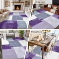 thumbnail image 5 of Non-Slip Rug Pad Rugs Abstract Geometric Purple Color Block Rectangle Area Rugs 5x8Ft Soft Carpet Pads for Living Room Kids Room, Watercolor Oil Painting Art, 5 of 9