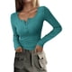 thumbnail image 1 of Camisa PRETTYGARDEN 2025 de manga larga Henley Malachite XXL, 1 of 9