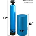 thumbnail image 2 of AFWFilters 2 cubic Foot 64k Whole Home Water Softener with High Capacity Resin, 3/4" Plastic MNPT Connection, and Blue Tanks, 2 of 6