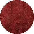 thumbnail image 1 of Ahgly Company Machine Washable Indoor Round Abstract Red Modern Area Rugs, 5' Round, 1 of 4