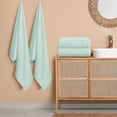 thumbnail image 3 of MALLONI HOME 4 Pack Bath Towel Set 27x54, 100% Ring Spun Cotton, Ultra Soft Highly Absorbent Machine Washable Hotel Spa Quality Bath Towels for Bathroom, 4 Bath Towels&nbsp;Sea Green, 3 of 7