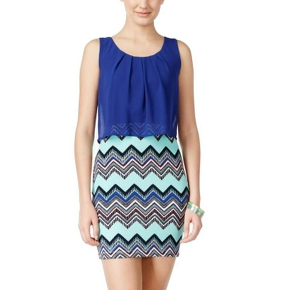 Emerald Sundae Chevron Women Dress Mint/Multi Size MEDIUM