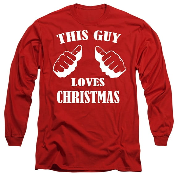 This Guy Loves Christmas Unisex Adult Long-Sleeve T Shirt