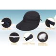 thumbnail image 4 of Chapeaux Simplicity pour Femmes UPF 50+ Protection Solaire UV Visière de Plage Convertible, 4 of 4