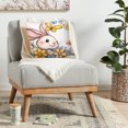 thumbnail image 5 of up to 60% Off WIZUTIZ Easter Pillow Cover Rabbits Flower And Easter Eggs Green One Side Sided Printed Pillowcase A, 5 of 5