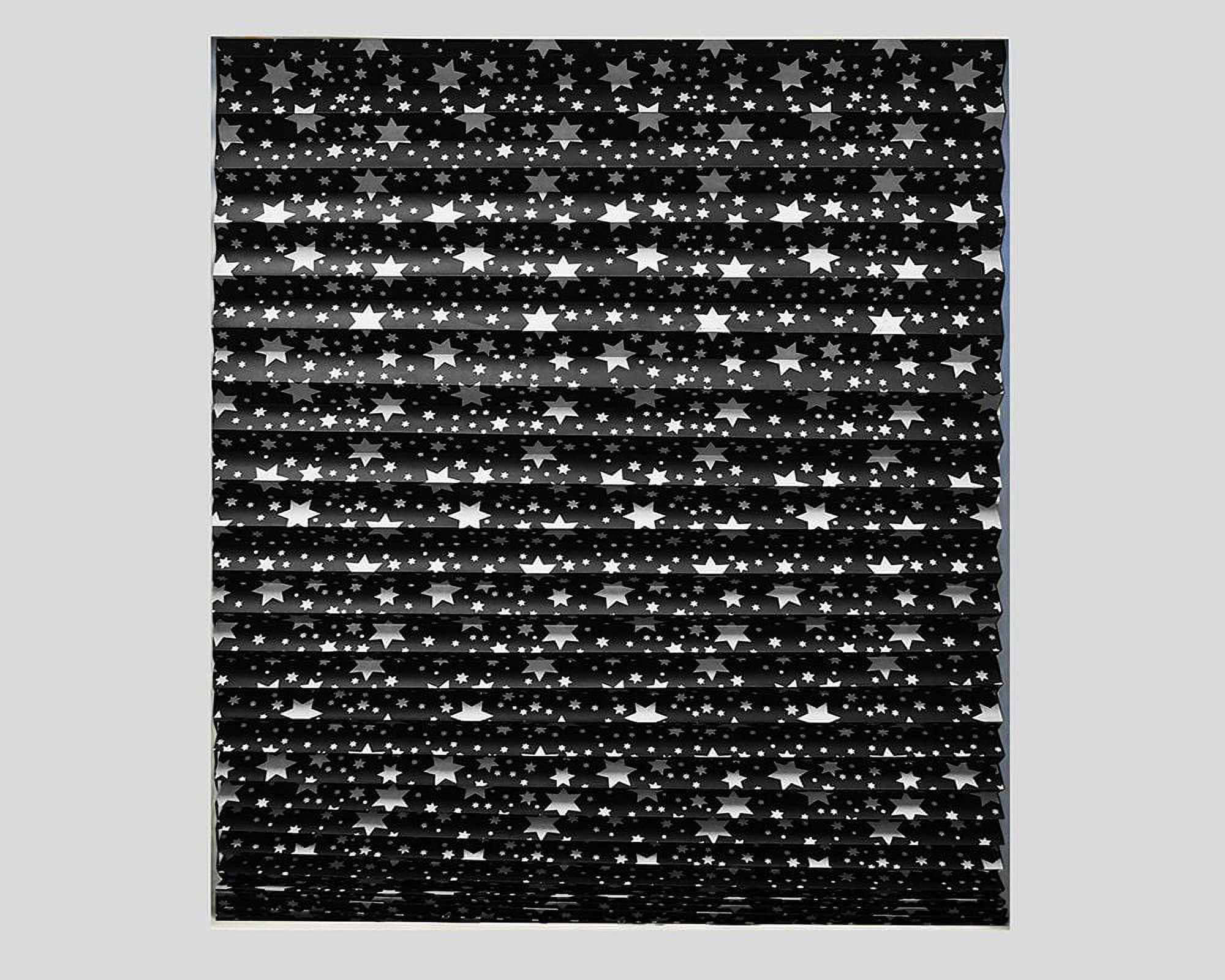 Redi Shade No Tools Original Blackout Pleated Paper Shade Stars, 36" W x 72" L, 4 Pack