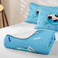 thumbnail image 4 of Castle Fairy Sport Soccer Twin Quilt Set,Blue Ice Cream Drip Twin Coverlet Set, 4 of 7