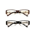 thumbnail image 3 of Eyebogo Kaylee Value 2-Pack Women Rectangular Reading Glasses, Brown/Kaylee/Olivia, +3.50, 3 of 4