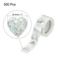 thumbnail image 2 of Uxcell Heart Shaped Sticker 1 Inch Self Adhesive Love Sticker Label for Valentine Day, Star Silver 500 Pcs, 2 of 6