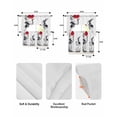 thumbnail image 5 of Crane Swag Kitchen Curtains Sets for Windows 24 Inch Length, Black White Ink Wash Red Moon Botanical Short Window Curtain Panels Swags Valances and Tiers 3 Piece Set for Cafe/Dining Room, 5 of 5