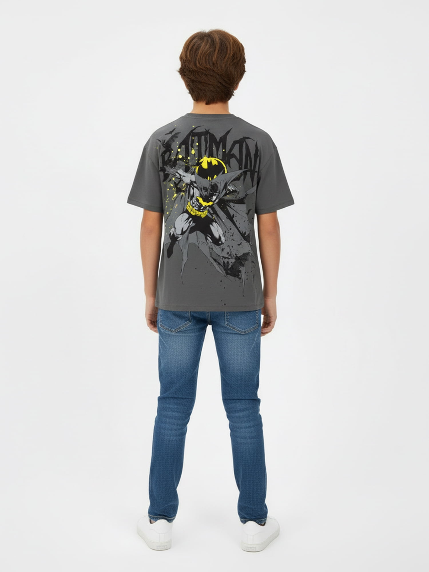 Batman Boys' Embroidered Tee with Short Sleeves, Sizes 4-18