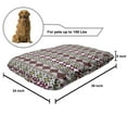 thumbnail image 2 of Retro Pet Bed, Illustration of Ukrainian Pattern Ornament Traditional Borders and Slovenian, Chew Resistant Pad for Dogs and Cats Cushion with Removable Cover, 24" x 39", Multicolor, by Ambesonne, 2 of 4
