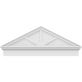 thumbnail image 3 of Ekena Millwork 46"W x 18-3/8"H x 2-3/4"P (Pitch 6/12) Peaked Cap 3 Spoke Architectural Grade PVC Combination Pediment, 3 of 8