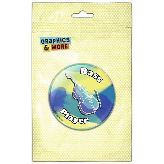 Bass Player Band Instrument String Pinback Button Pin Badge