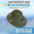 thumbnail image 4 of Tirrina Women's Outdoor Sun Protection Fishing Cap with Neck Flap Wide Brim Mesh Hat for Travel Camping Hiking Hunting, 4 of 6