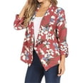 thumbnail image 2 of Women's Casual Floral Print Waist Length Fitted Style Blazer Jacket, 2 of 6