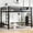 Black 678, variant on Twin Loft Bed with Storage Shelves and LED Lights, Solid Wood Lower Loft Bed with Full-length Guardrails, No Box Spring Needed, White