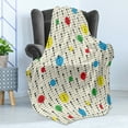 thumbnail image 4 of Minimalist Soft Flannel Fleece Blanket, Abstract Big Little Circles Dots Spots Contemporary Simplistic Hipster Fashion, Cozy Plush for Indoor and Outdoor Use, 50" x 60", Multicolor, by Ambesonne, 4 of 5