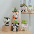 thumbnail image 5 of kkbbma under $5 2Pcs Succulents Pots, Ceramic Succulents Plant Pots, Small Flower Pots for Plants, Cactus Bonsai Pot, Decorative Plant Pots, Indoor Outdoor Planters, 5 of 9