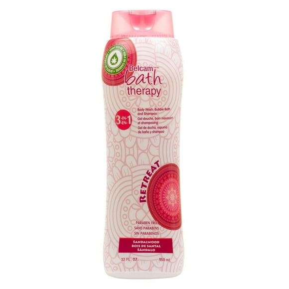 Bath Therapy 3-en-1 Gel Douche, Bain Moussant et Shampooing 950 mL Bois de Santal