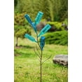 thumbnail image 3 of Evergreen Brilliant Blue Glass Bottles, Set of 6, 3 of 3